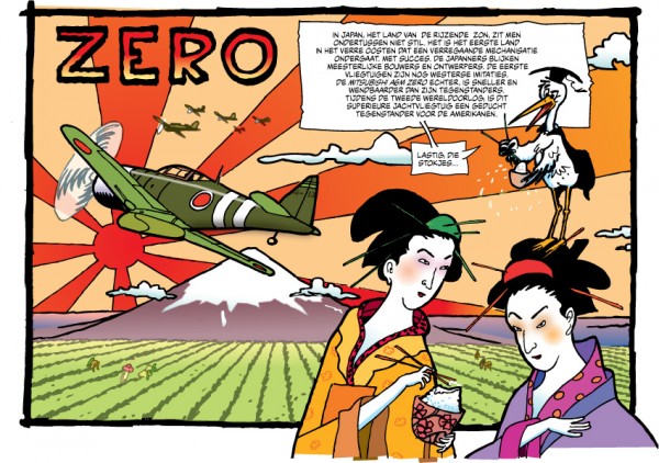 Zero, kleurplaat ingekleurd