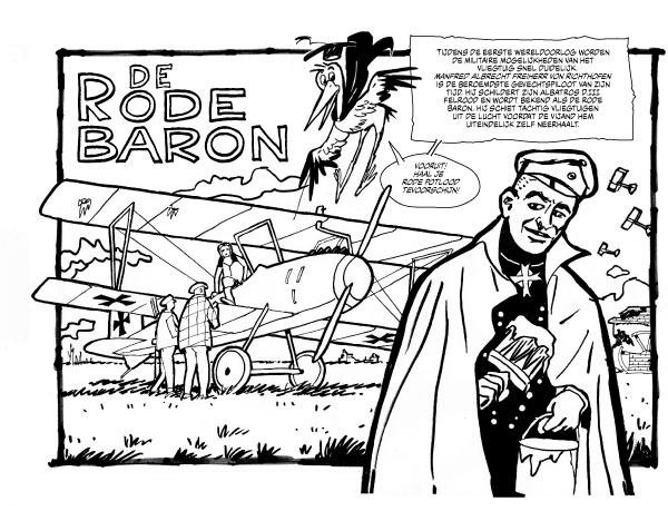 Kleurplaat de Rode Baron