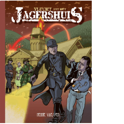 Cover stripboek vlucht uit het Jagershuis